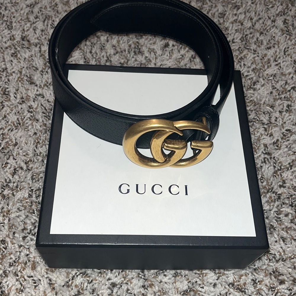 GG Marmont leather authentic Gucci belt